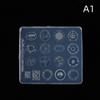 Nail Art Mini Dinner Plate Mold 3D Relief Manicure Templates Nail Art Transparent Silicone Nail Mold
