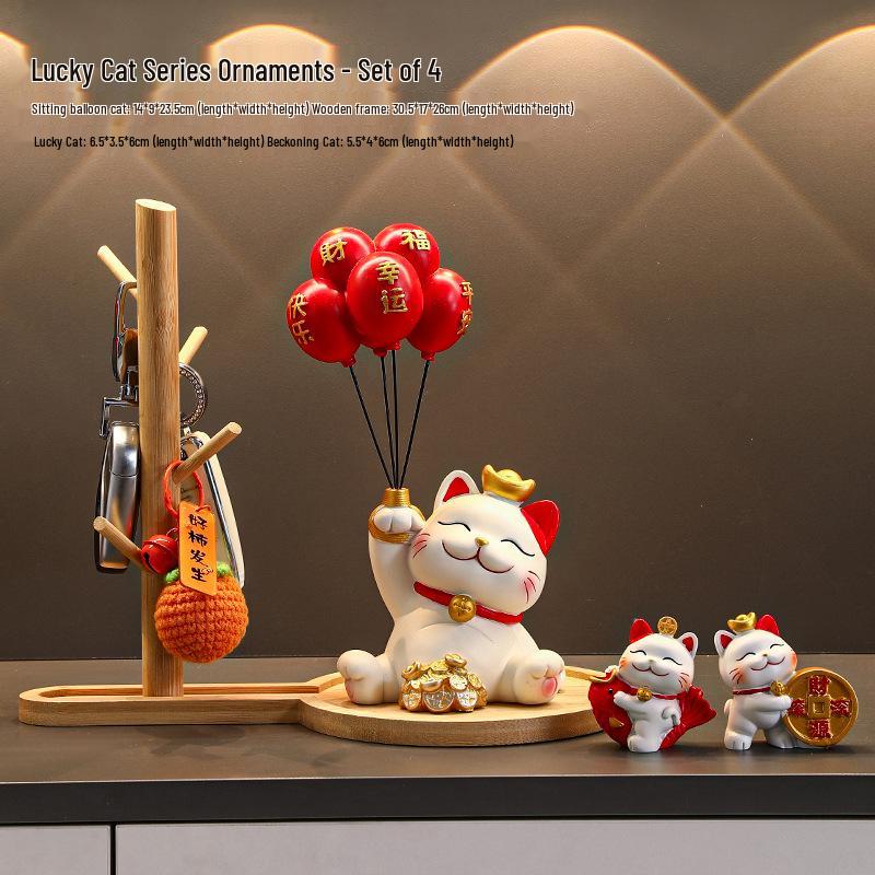 Cat Figurine - Perfect for Home Entry, Living Room, Wine Cabinet, or Shoe Cabinet Decoration; Ideal Housewarming Gift