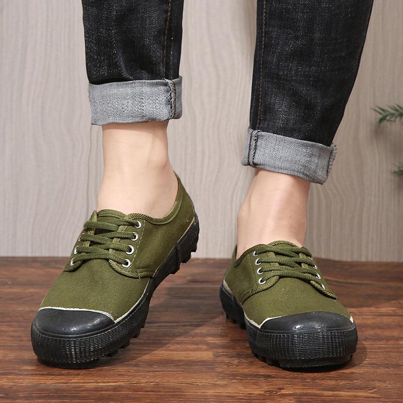 farmland shoes yellow sneakers water shoes liberation shoes rubber outsole wear-resistant outdoor farmland work site shoes glue shoes
