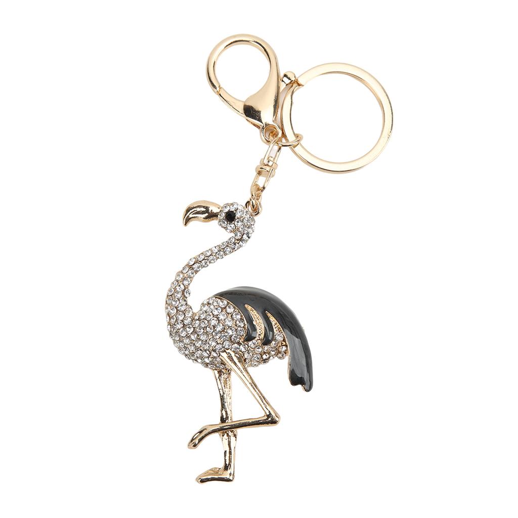 Flamingo Schlüsselanhänger Niedlich Mode Fühlt sich angenehm an Polieren Zinklegierung Schlüsselanhänger für Rucksack Geldbörse