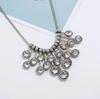 Elegant Black White Multilayer Round Crystal Necklace For Women