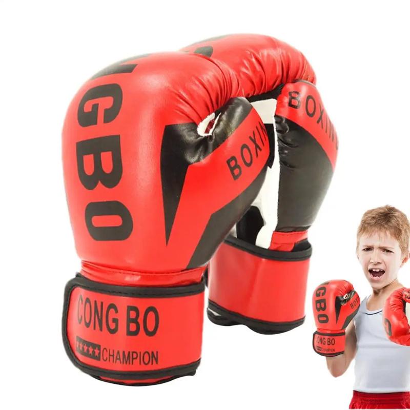 Kids Boxing Gloves Pu Punching Mitts Hand Protector For Bodybuilding Gym Training Exercise
