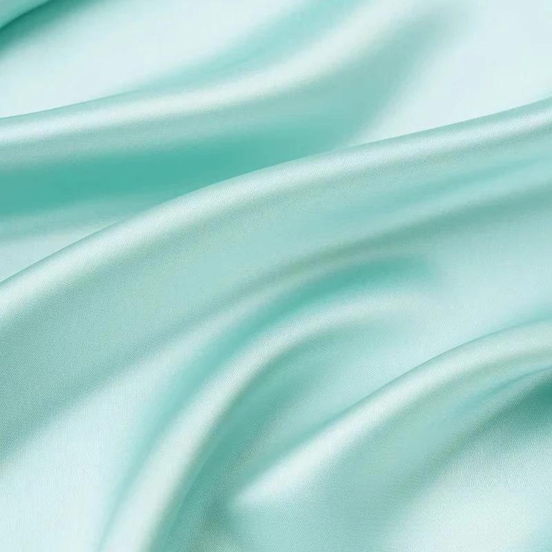 Wide 140cm Acetic Acid Satin Fabric Polyester Spandex Real Silk Fabric Lining Dress Clothing Pajamas Smooth and Silky Fabric