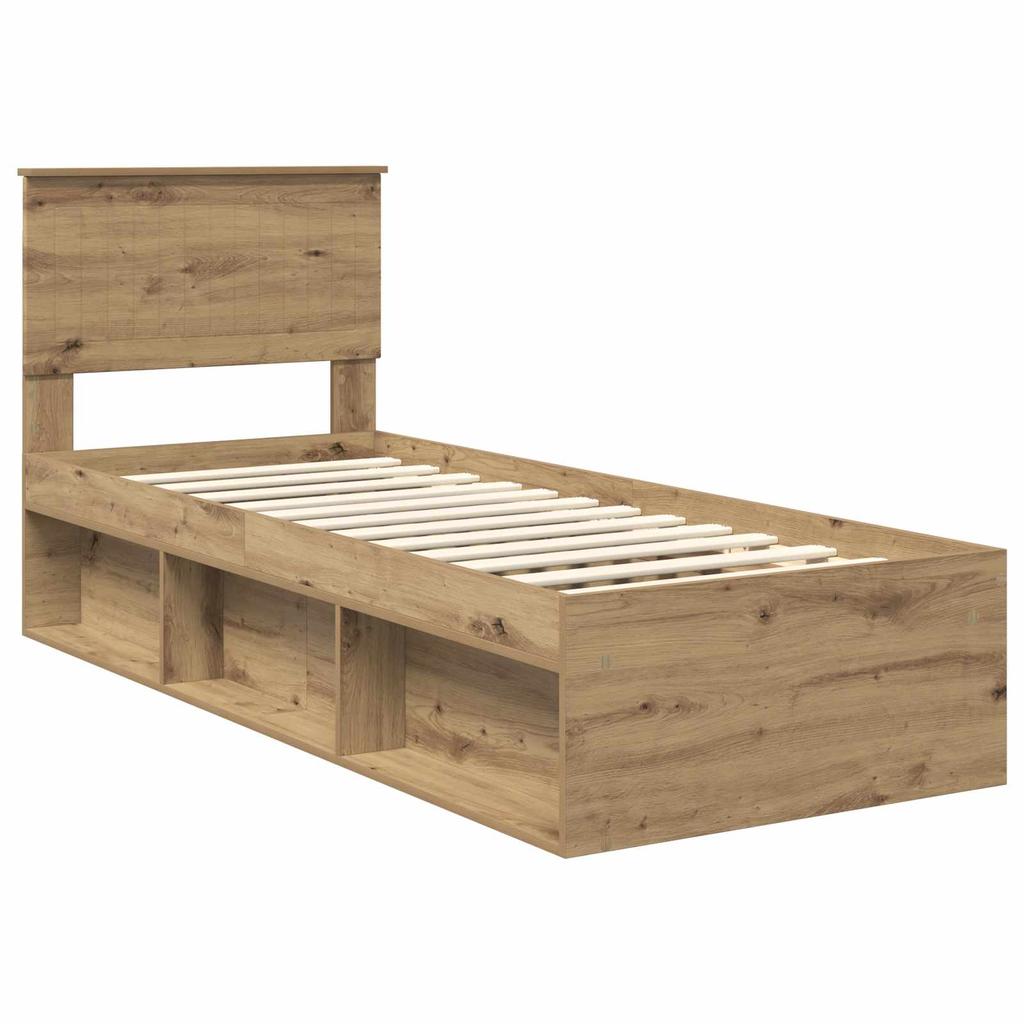 Bed Frame Craft Oak 75 x 190 cm Solid Pine Wood