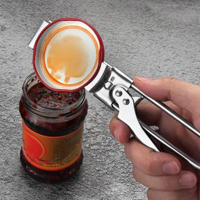 Bottle Opener for Weak Hands Easy Grip Lid Opener Adjustable Stainless Steel Jar Opener Ergonomic Kitchen Tool for Seniors
