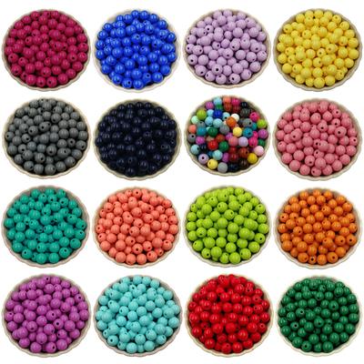 Forniture per Feste in Casa 8mm Fai da Te Monocolore Multicolor 100 PZ Moda Nuovo Alta Qualità per Creazione di Gioielli Perline Rotonde Sciolte