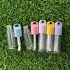 1Pcs Cute Big Brush Wand Transparent 4ml Lip Gloss Tube Plastic Round Empty Container for DIY Lip Gloss