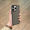 Suitable for Apple 16 Phone Cases, Simple and Contrasting Color Edges, Transparent 14, Matte Back Panel 15