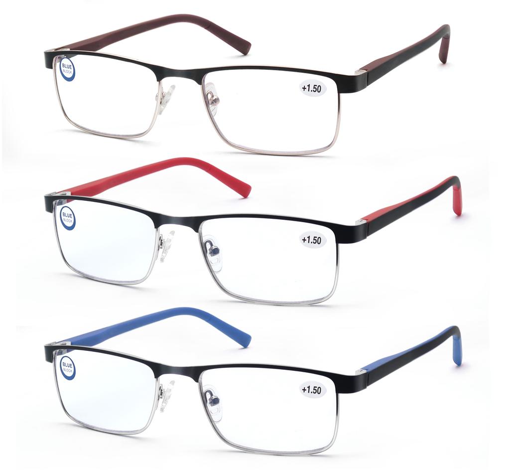 Women Blue light blocking Reading Glasses for Men Metal Frame Magazine Readers Magnifier Presbyopia Lens Eyewear diopter+1.0~3.5