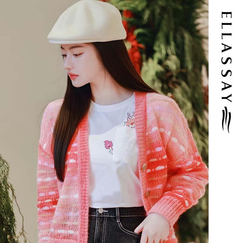 

ELLASSAY Women s Versatile Mohair Knit Sweater M