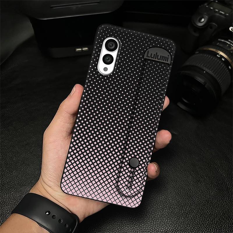 Geometry Anti-dust Phone Case For FCNT/Fujitsu Arrows N F-51C Kickstand Plain color Commerce Wristband Soft case Simple