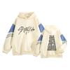 Unisex Fashion Casual Long Sleeved Round Neck Loose Plush Pullover With Rope Hoodie