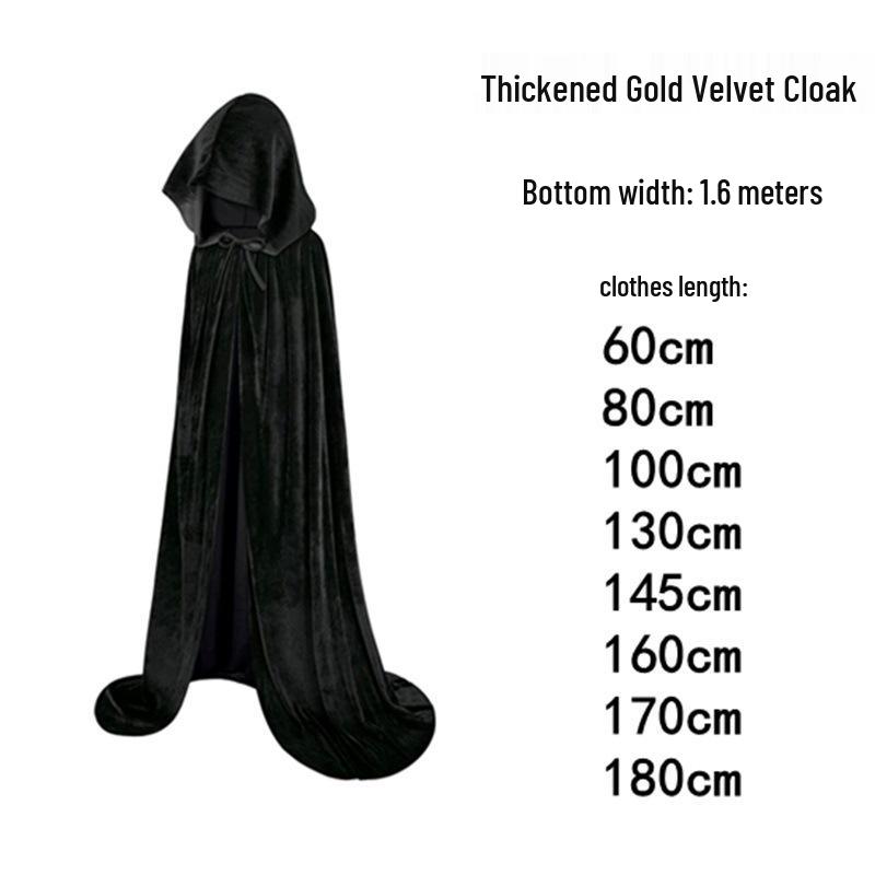 Grim Reaper Vampire Wizard Cape for Adults & Kids