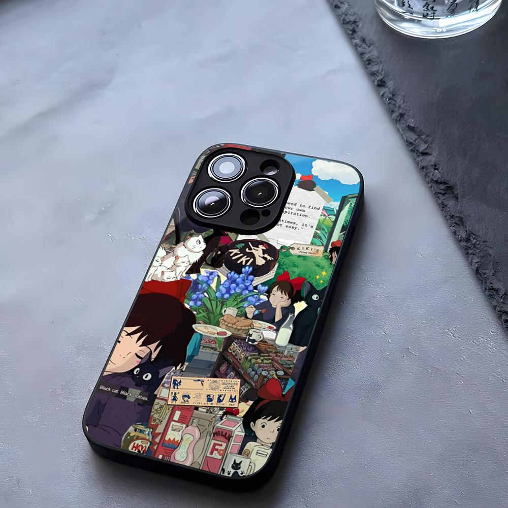 Anime Ki-Kiki Deliverys Service Phone Case Tempered Glass For IPhone 17 13 14 16 12 15 11 Pro Max Plus Mini X XR SE2020 Coque