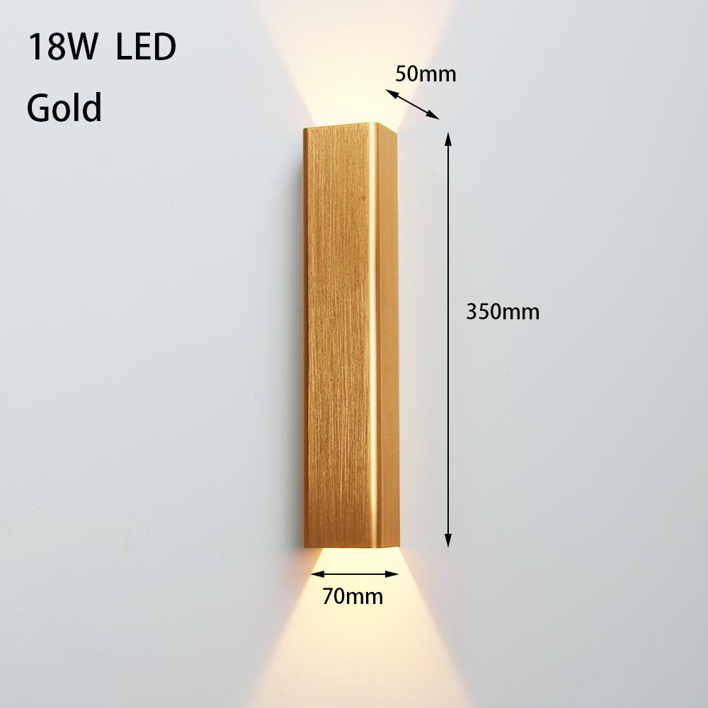 

12W 18W світлодіодний настінний світильник для приміщень, сучасний алюмінієвий домашній світильник, бра, спальня, вітальня, коридор, прикраса, світлодіодний настінний світильник Cool White(5500-7000K)