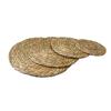 Natural Woven Grass Heat Resistant Trivet Dining Table Kitchen Pot Pad Round Non-Slip Coaster Set