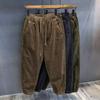 Herren Winter Retro Cordhose Lässig mit Fleece Futter, Bündchen, Elastischer Bund, Locker Geschnitten Arbeitskleidung Hose, Herbst Einzelstück Hose