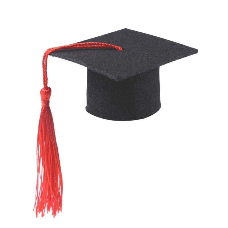 Pack of 10 Felt Bottle Hat Wine Bottle Hat Cover Felt Texture Perfect for Graduation Birthdays and Holiday Parties