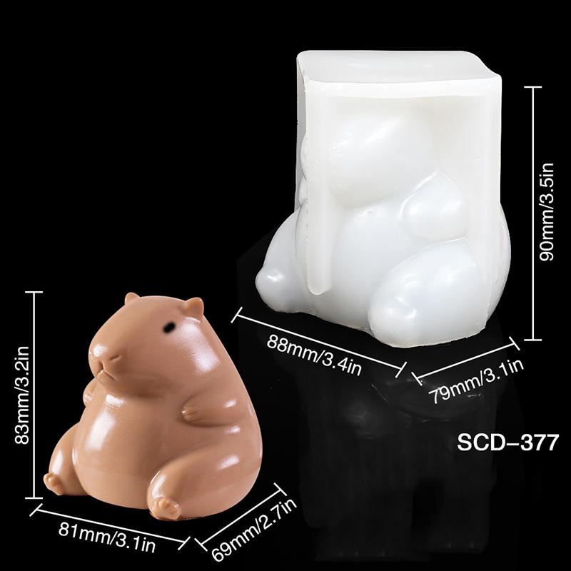 Dyreform Sjokolade Godteri Former Kapibara Slange Flodhest Sel Silikon Bakeform Isbitbrett Bryllup Festival