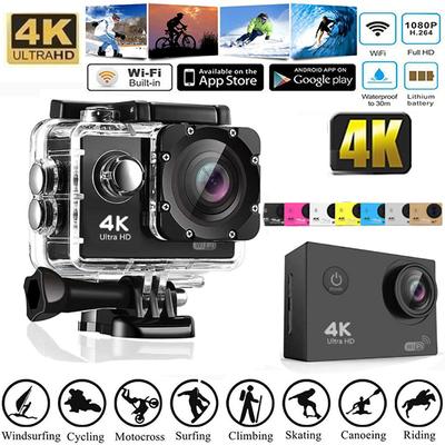 New Ultra 4K HD Action Camera Wifi Camera 2.0'' IPS Screen 170D Wide Angel Sports Video Camera