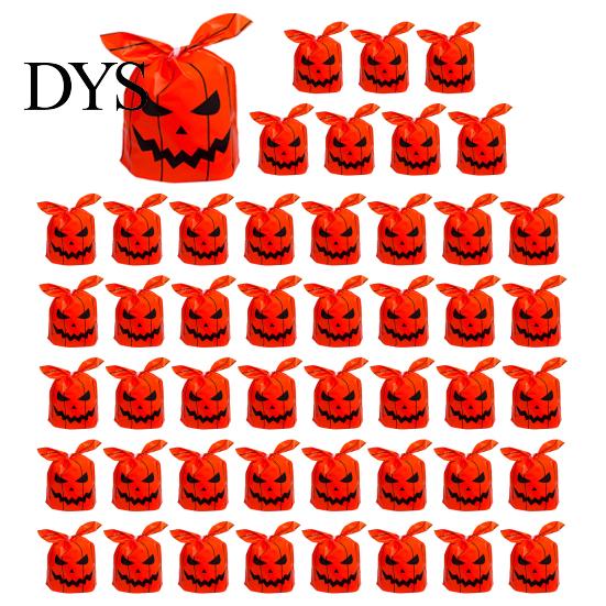 Halloween Candy Bags 48 Pcs Bags, Kids Trick or Treat Goodie Cute Rabbit Food Grade for Nougat Ear Small Plastic Gift Cookie, Snack, Treat,