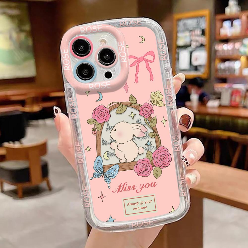 Mobile Phone Cases for iPhone 11 13 XR 15 Pro Max 12 14 Pro Max Case iPhone 16 7 Plus 8 Plus XS Max Cartoon Pattern Anti-drop Protection Shockproof