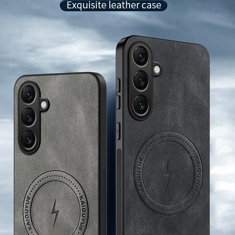 For Samsung Galaxy A36 5G Magnetic Case Nappa Texture PU Leather TPU Phone Back Cover