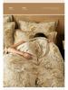 G5Z High Gram Milk Velvet Duvet Cover Set - Single Piece, Autumn/Winter, Thick & Warm with Pillow Covers.