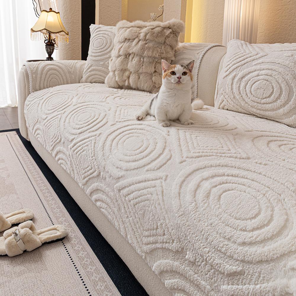 Simple Sofa Cover Fabric with Autumn High-end Feel Anti Slip and Anti Cat Scratch Sofa Cushion Cover Autumn and Winter New Style