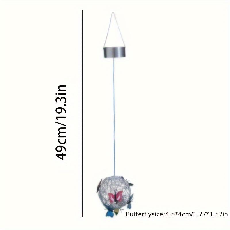 1 Piece Colorful Butterfly Solar Globe Light Outdoor Patio Garden Decorative Hanging Tree Lights Holiday Mood Lighting