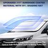Car Window Sun Shade Front Windshield Compatible with Toyota Tundra New 2025 2024 2023 2022 2021-2007 Custom Fit Limited SR5 Platinum TRD Pro Pickup