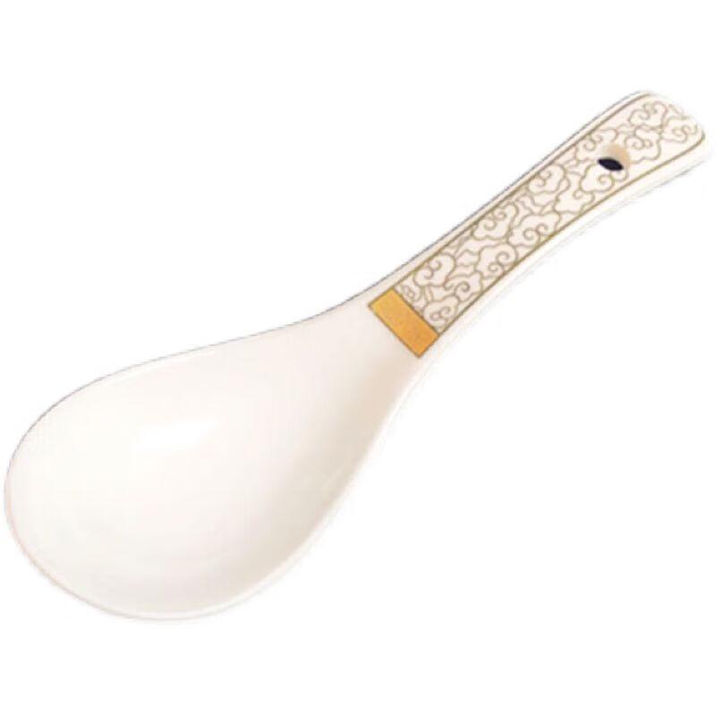Camellia Double Gold Line Enamel Spoon
