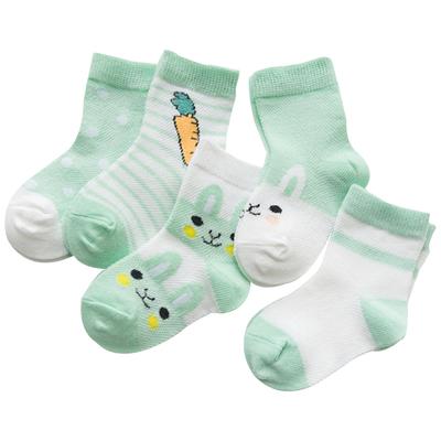 5Pairs Summer Kids Girls Boys Socks New Cotton Comfortable Mesh Cartoon Socks
