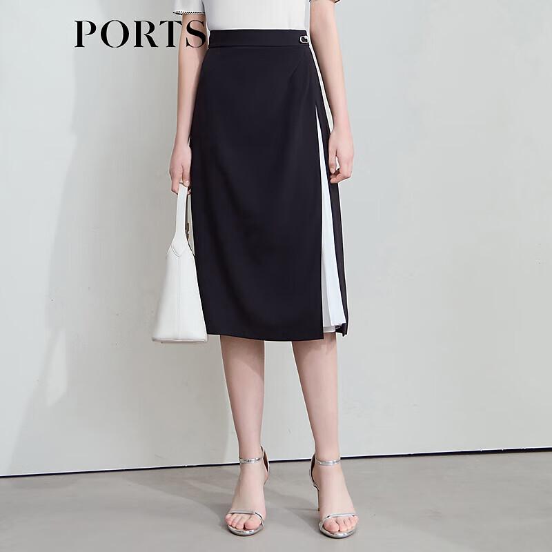 PORTS Women's Patchwork Beaded Midi Skirt