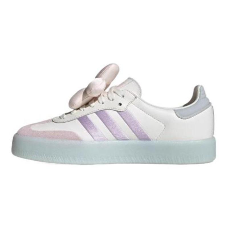 adidas Originals SAMBAE Women s Low-Top Skate Shoes White Light Purple JR3335 38