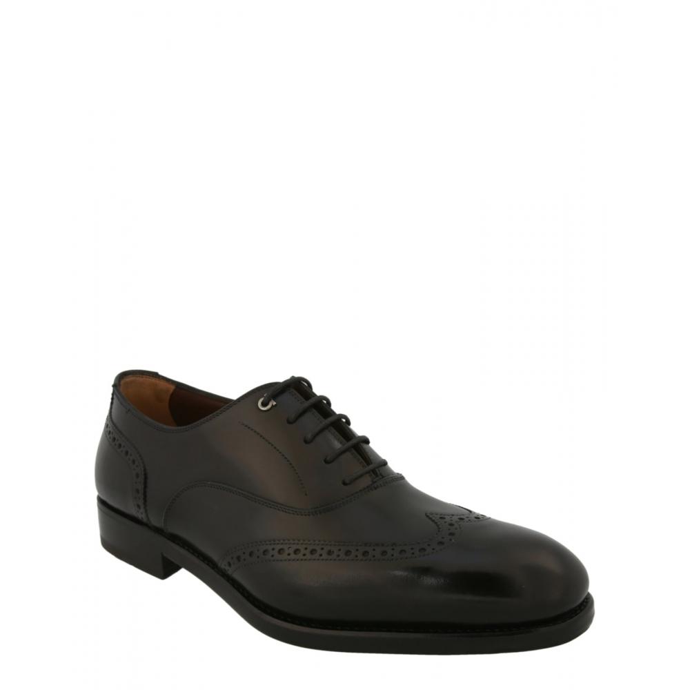 Salvatore Ferragamo Raphael Wingtip Dress Shoes Black