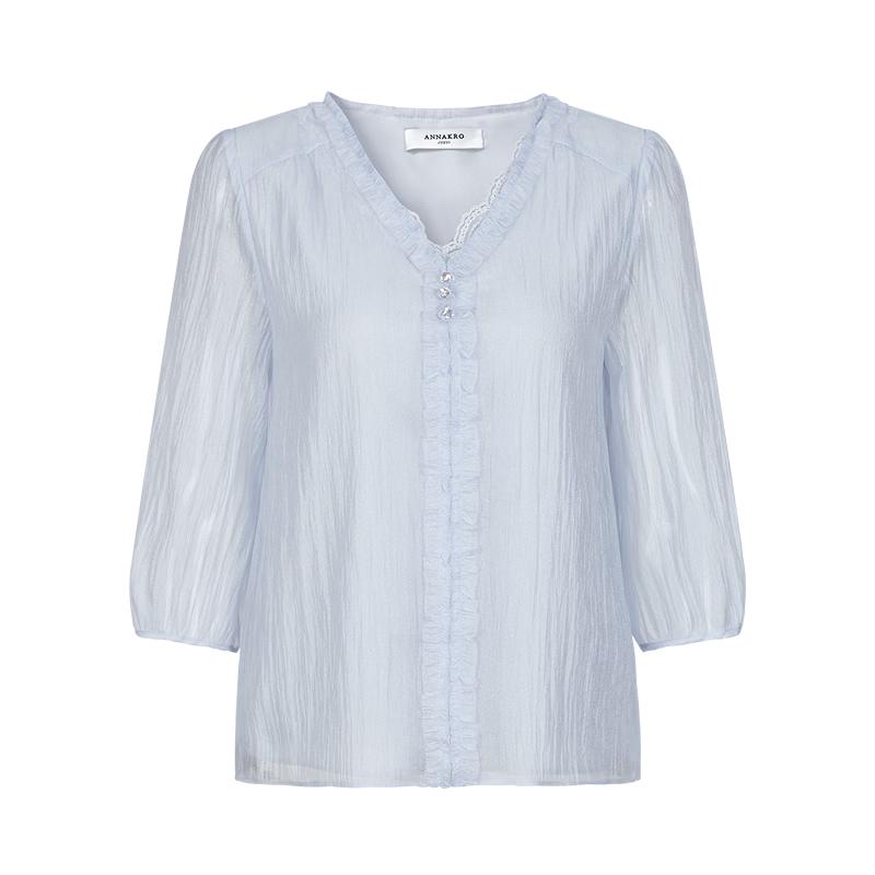 Jiuzi Annacoe Elegant Lace V-Neck Top