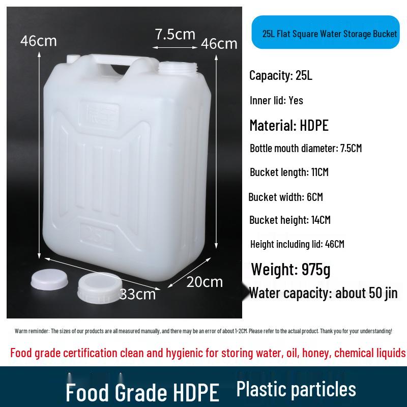 Large-Capacity Food-Grade Plastic Water Storage Bucket with Handle and Lid