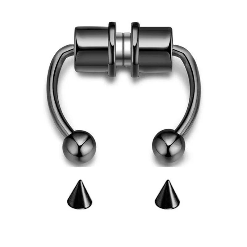 Fake Magnetic Horse Shoe Nose Rings Faux Septum Piercing Clip Titanium Ring Hoop Gift for Women New Fashion Body Jewelry