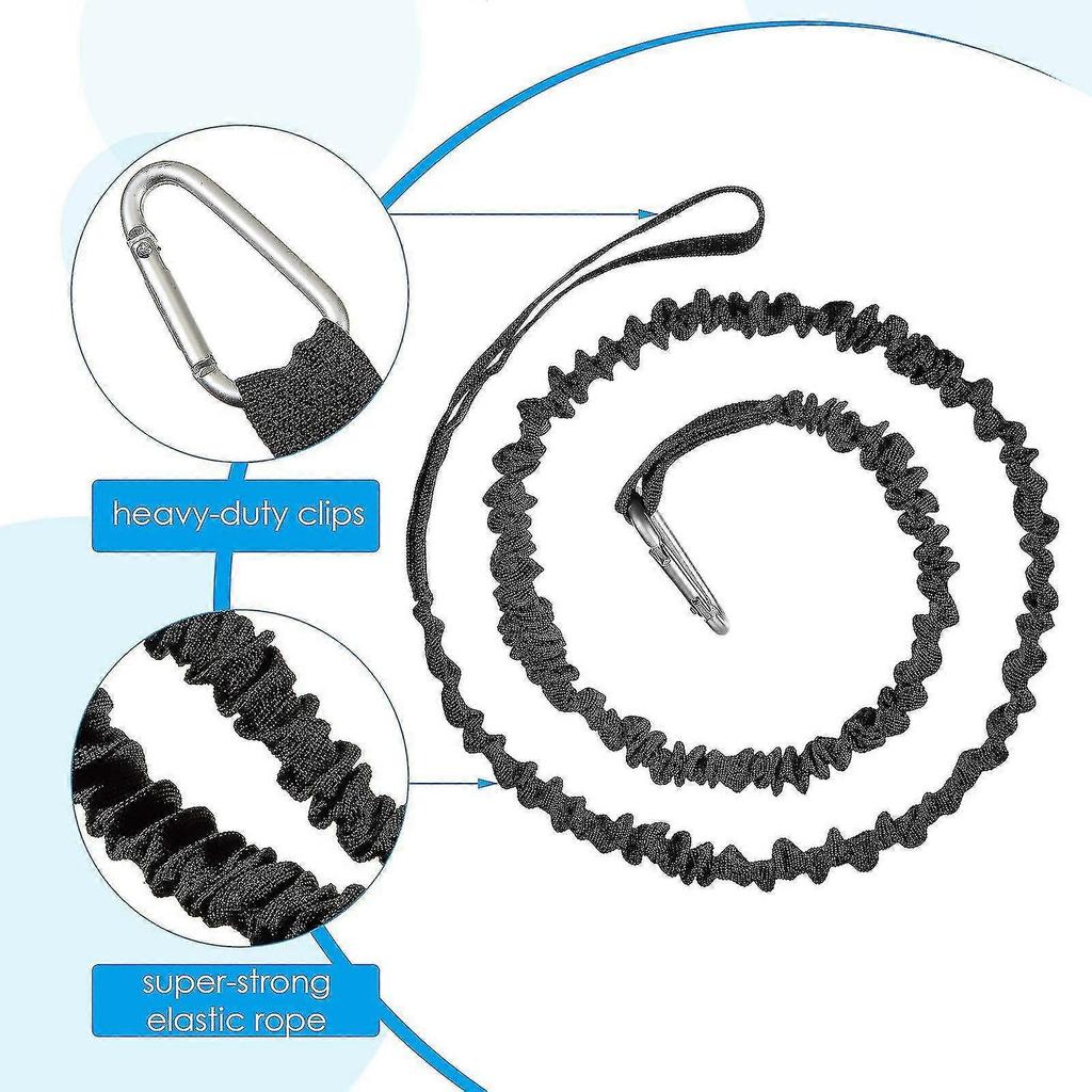 4 Pieces Kayak Paddle Leash Kayak Rod Leash Kayak Paddle Lanyard Stretchable Coiled Lanyard Leash Kayak Accessories