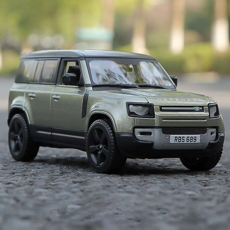 

1:24 2022 Land Rover Defender 110 SUV Литой автомобиль из сплава и игрушечный транспорт Модель автомобиля Миниатюрная масштабная модель автомобиля зелёный