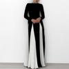 European and American Sexy U-Collar Waist Hugging Pleat Sling Big Hemline Dress Women Sexy Suspender Dress