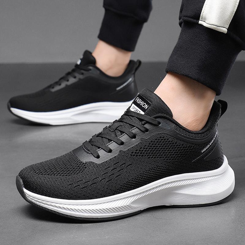 Large Size Men's Shoes New Summer Versatile Casual Sports Shoes Non-slip, Breathable and Wear-resistant Fly-woven Running Shoes
