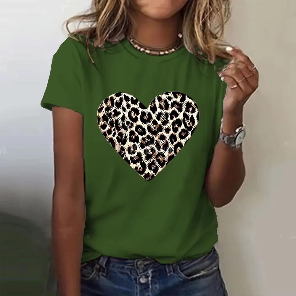 Comfortable Women's Short Sleeve Fashion Crew Neck Top Versatile T-Shirts Women’s