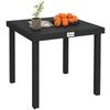 Garden Table, Wood-Effect Dining 78x78cm. Black