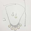 Bridal Pearl Necklace Banquet Dress Rhinestone Earrings Bracelet Ring Four-Piece Set Jewelry Dress