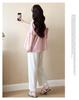 Stylish Maternity Summer T-Shirt Set - Casual Short Sleeve Top for Fashionable Outings