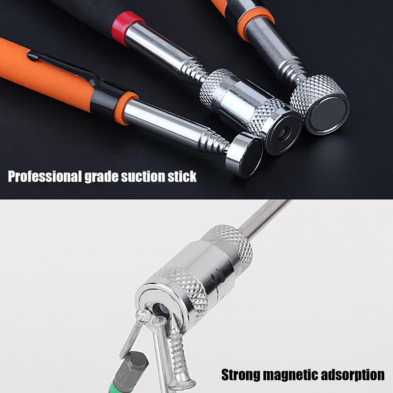 Auto Repair Tool Telescopic Magnetic Pick-Up Tools With LED Flashlight Portable Pocket Clip Magnetic Retrieval Pen Picker