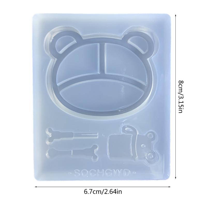 Silikonová forma na talíř na večeři Rozkošná forma na jídlo ve tvaru medvídka Snadno čistitelná odlévací forma pro nadšence do vaření