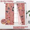 2pcs, 2D FLAT PRINTING Curtains (Without Rod) Whimsical Girl Christmas Holiday Curtains with Digital Printing Durable Polyester